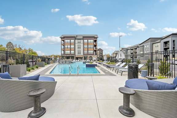 the pool at the preserve apartments at The Quarry Luxury Apartment Homes, Fort Collins, 80526