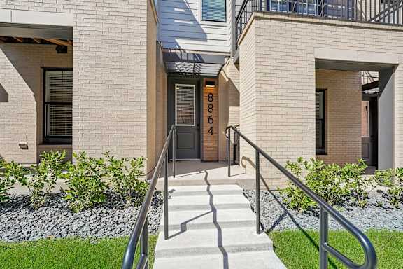 our apartments offer a staircase to the entrance of our building at CityPlace, Woodbury, MN 55125