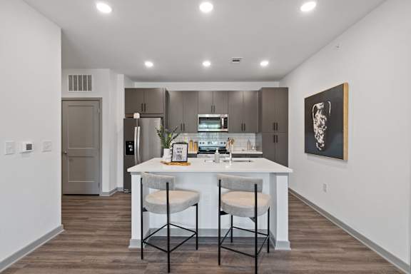 Kitchen Unit at The Quinn Luxury Apartments, Pensacola, FL