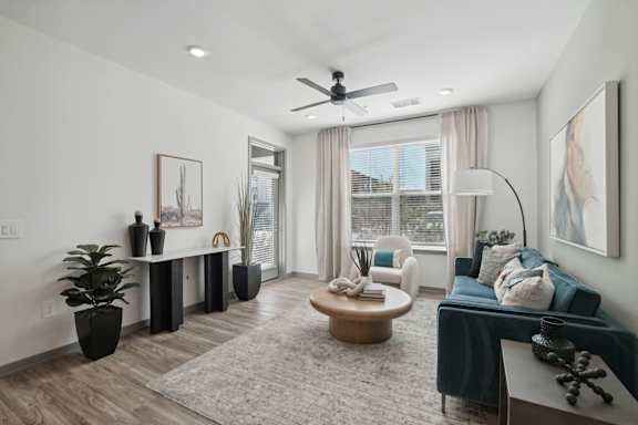 Living room at The Maddox Luxury Apartment Homes, Buckeye, AZ 85326