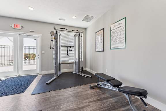 the gym at the preserve apartments