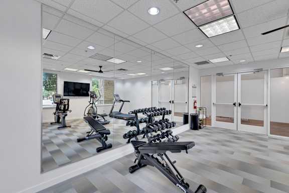 Modern Gym at AVIA Apartments On Alpha, Dallas