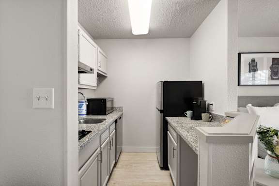 Contemporary Kitchen at AVIA North Shore Apartments, Jeffersonville, 47130