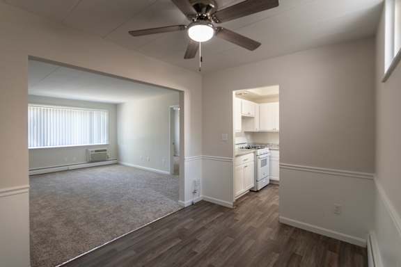 This is a photo of the kitchen of a 1245 square foot 2 bedroom apartment at Cambridge Court Apartments in Dallas, TX.