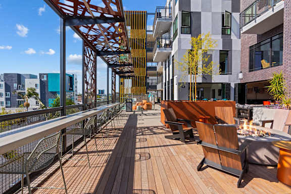 Open Patio at AMP 30 Apartments, San Diego