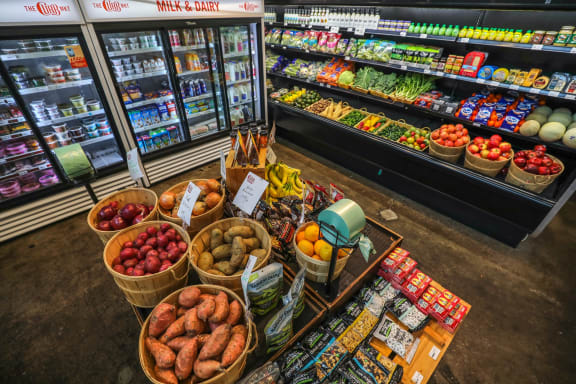 a display of fruits and vegetables in a grocery storeof fruits and vegetables in a grocery storeof fruits and vegetables in a grocery store at Parcels at Concourse, Memphis, TN, 38104