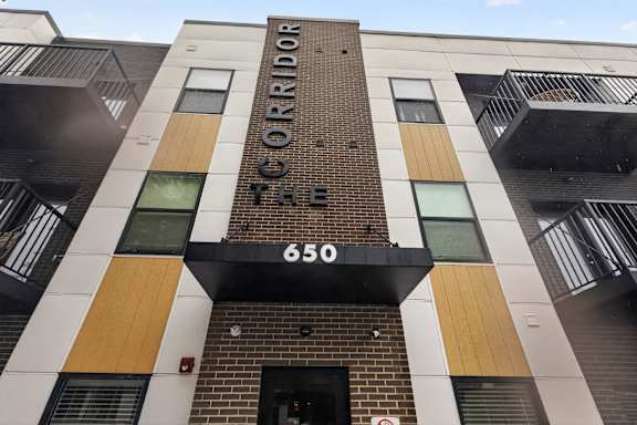 The building is called The Corridor and is numbered 650.