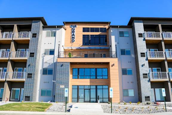 Entrance at Upscale Living at the Grand off 45th, Fargo, ND