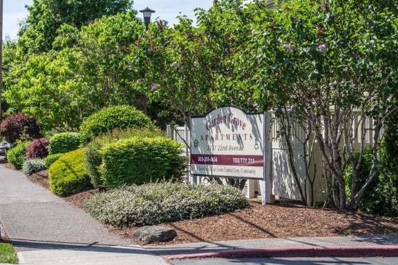 Garden Grove Apts property sign