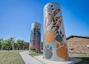 Thumbnail 35 of 35 - Two cisterns painted in Celina TX themed art