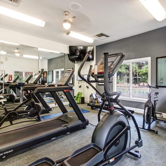 our apartments have a gym with plenty of equipment at Timberwalk at Mandarin, Jacksonville, Florida