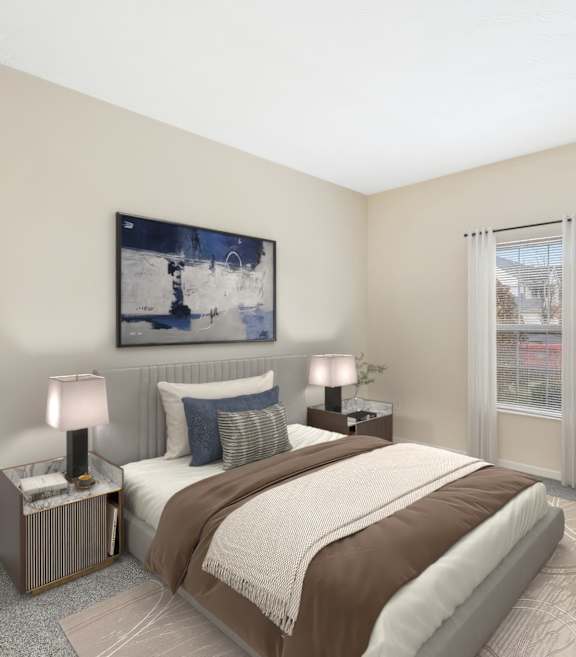 Spacious Bedroom at The Cove Apartments, Columbus, Ohio