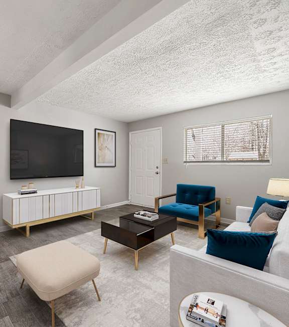 Living Room With TV at Balfour Forest Apartments in Marietta, 30008