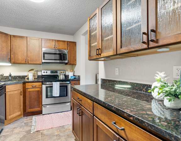 Kitchen Space at Cedars Lakeside Apartments, Little Canada, MN, 55117