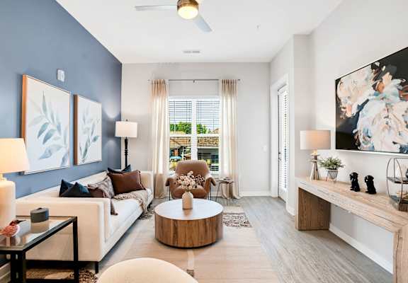 Modern Living Area at The Aster Cary, Cary, 27519