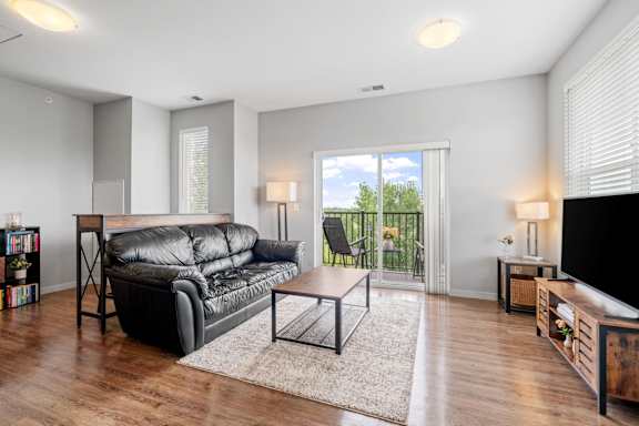 Living Room With Overhead Lighting