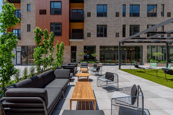 Rooftop Terrace at TREO Apartments, Cleveland