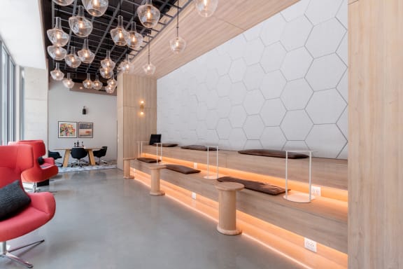 Co-working Lounge at TREO Apartments, Ohio