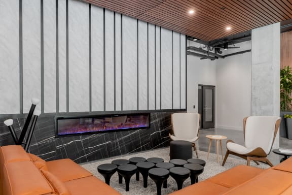 Lounge at TREO Apartments, Cleveland, Ohio