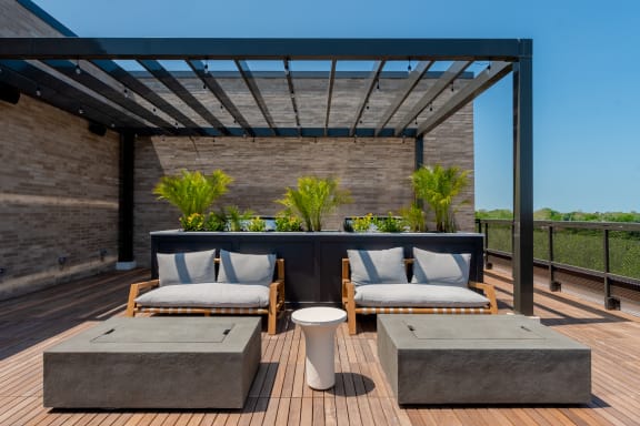 Rooftop Terrace at TREO Apartments, Cleveland