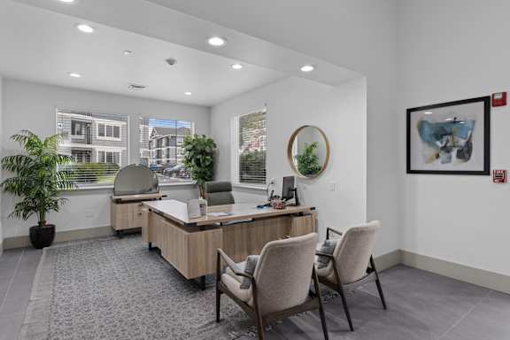 Regency Park Model Living Room with Large Window