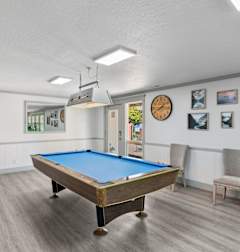 The Clairmont Apartments in Eugene, Oregon Clubhouse Lounge with Pool Table