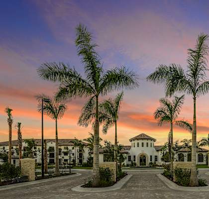 Entrance at Palm Ranch Luxury Apartments in Davie, FL