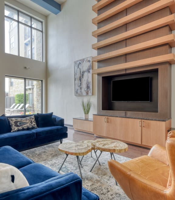 Furnished living room at Artessa at Quarry Village luxury San Antonio apartments