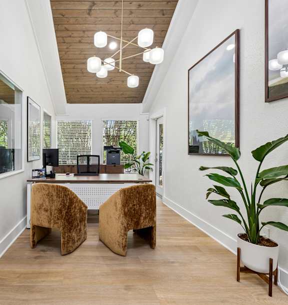 Modern home office at Knoll Crest Apartments, Texas, 78240