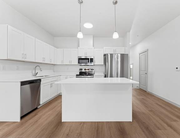 Titan Hill Townhomes in Salem, Oregon Kitchen with Island