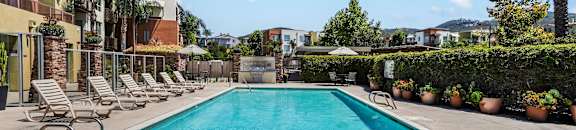 the swimming pool at our apartments