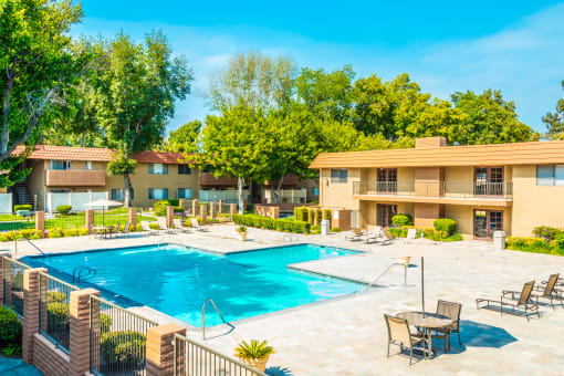 Pool view at Canyon Club Apartments ,Upland, California, CA