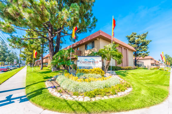Exterior area at Canyon Club Apartments ,Upland, California, CA