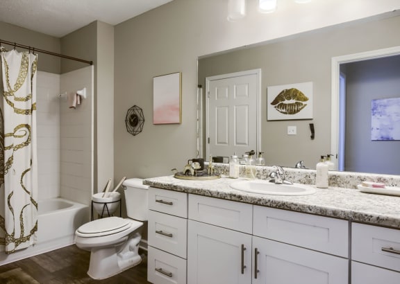 a bathroom with a toilet sink and bathtub