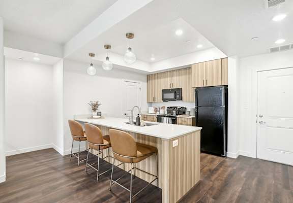Functional Kitchen at Lotus Riverwalk Apartments, Ogden, UT, 84401