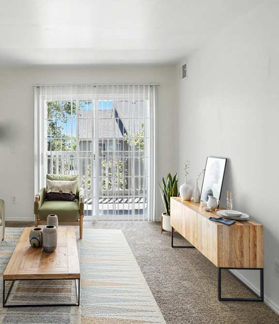 Modern Living Room at Country Oaks Apartments, Clearfield