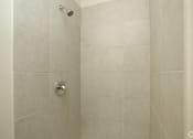 Thumbnail 3 of 36 - Walk in shower with a single dial temperature handle gray stone