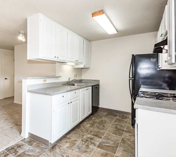 Kitchen Space at Elmonica Court Apartments, Beaverton, OR