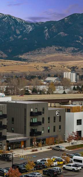 Aerial view of the property at Cannery Flats, Bozeman, MT
