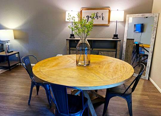 Dining Area, Table, Chairs, Interior, Interior Design, Kitchen