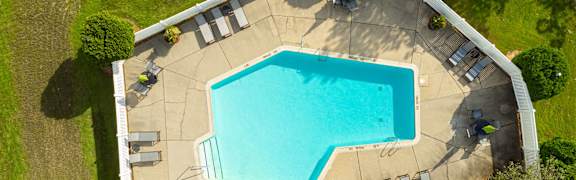 an aerial view of the pool at the resort at governors residence