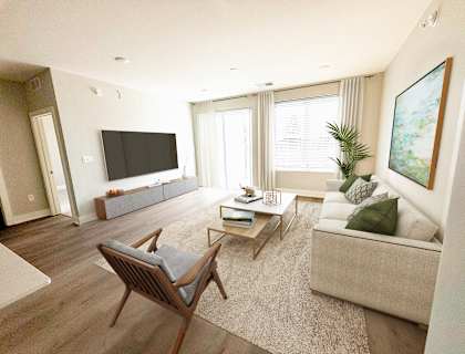 Living room at Okemos MI Apartments | Knob Hill Apartments in Okemos MI