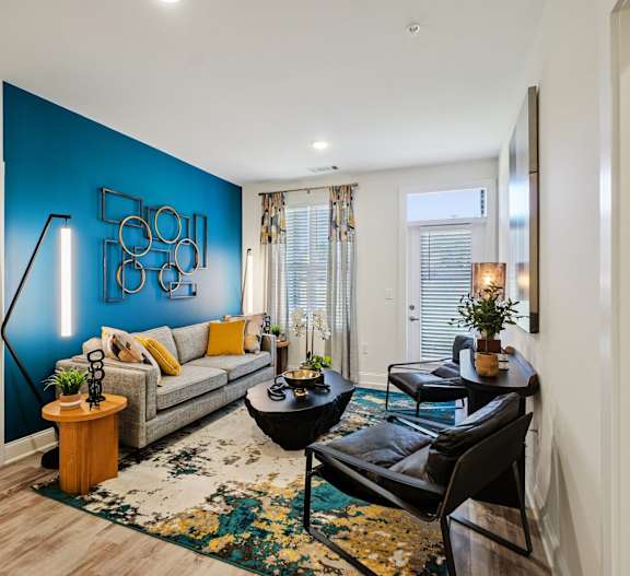Spacious Living Room at Ardmore Meadows, Whitsett, NC, 27377