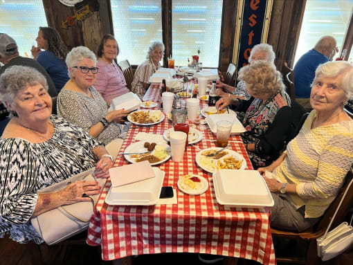residents out to dinner