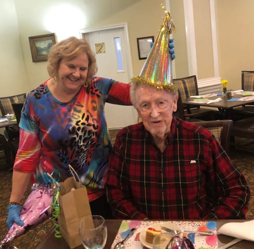 Residents celebrated their birthday at Lakestone Terrace Senior Living