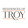 A logo that says Residences of Troy.
