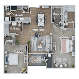 WW - 2B - 2 Bedroom