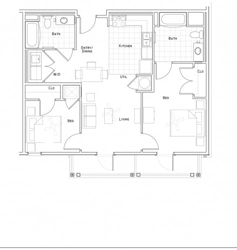 Floor Plan  2 Bedroom (Phase 2)