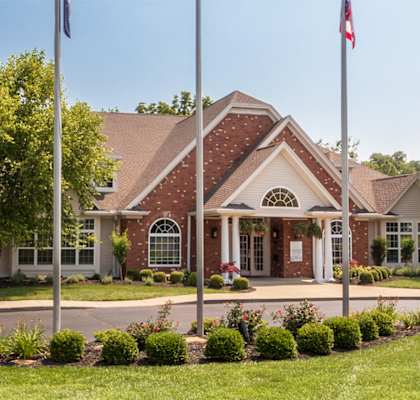 This is a picture of the clubhouse/leasing office at Fairfield Pointe Apartments in Fairfield, Ohio. at Fairfield Pointe, Fairfield, OH