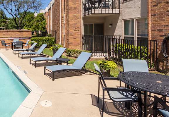 This is a photo of the secondary pool area at Cambridge Court Apartments in Dallas, TX.